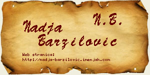 Nadja Barzilović vizit kartica